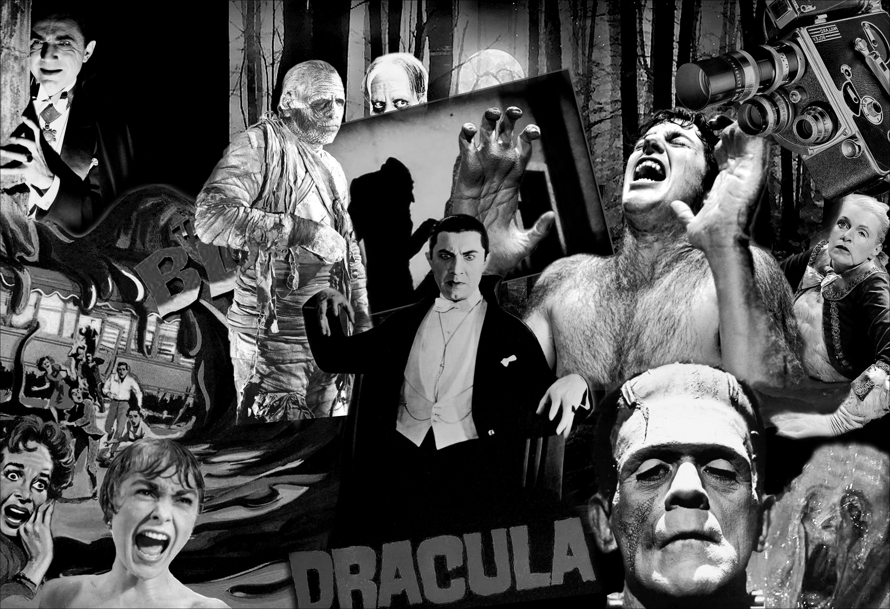 Displaying 15 Images For - Horror Films Collage. 
